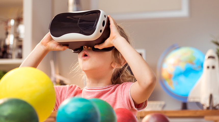Child with VR Headset